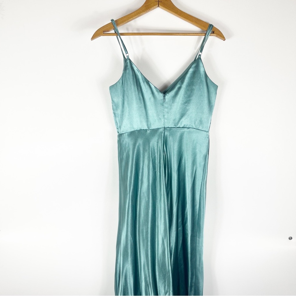 Birdy Grey Jay Satin Bridesmaid Maxi Dress in Sea Glass size Small - Picture 4 of 6